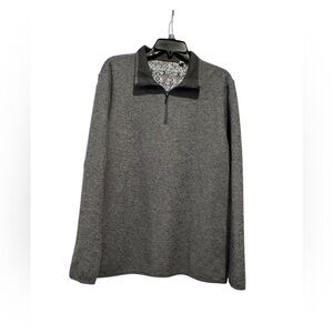 Men’s Robert Grahm Heather Gray Desmond Long Sleeve 1/4 Zip Knit Pullover: L